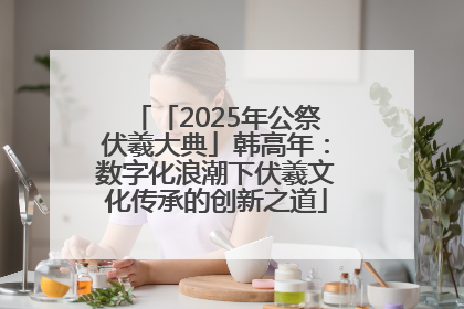 「2025年公祭伏羲大典」韩高年：数字化浪潮下伏羲文化传承的创新之道