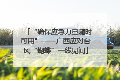 “确保应急力量随时可用”——广西应对台风“蝴蝶”一线见闻