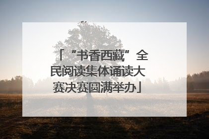“书香西藏”全民阅读集体诵读大赛决赛圆满举办