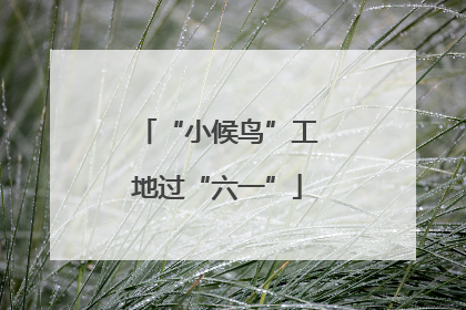 “小候鸟”工地过“六一”