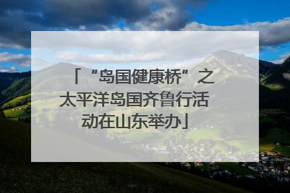 “岛国健康桥”之太平洋岛国齐鲁行活动在山东举办