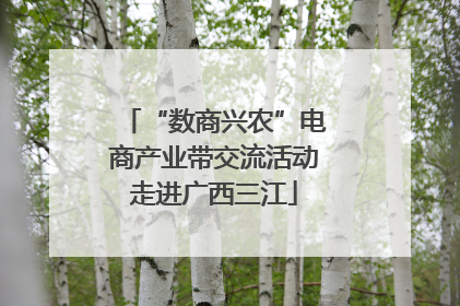 “数商兴农”电商产业带交流活动走进广西三江