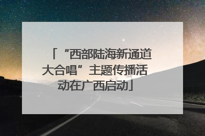 “西部陆海新通道大合唱”主题传播活动在广西启动