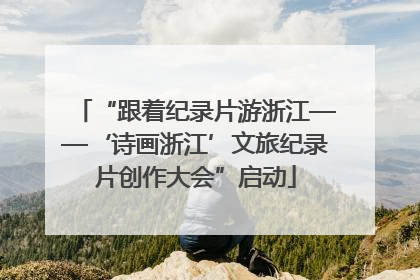 “跟着纪录片游浙江——‘诗画浙江’文旅纪录片创作大会”启动