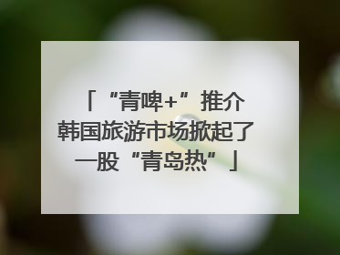 “青啤+”推介 韩国旅游市场掀起了一股“青岛热”