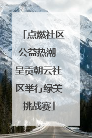 点燃社区公益热潮 呈贡朝云社区举行绿美挑战赛