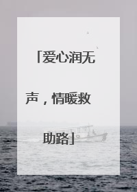 爱心润无声，情暖救助路