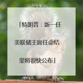 特朗普：新一任美联储主席任命结果将很快公布