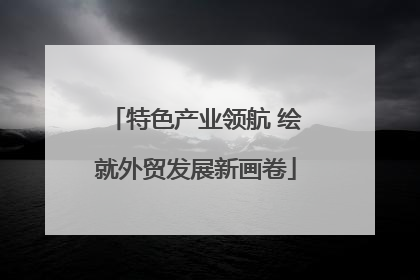 特色产业领航 绘就外贸发展新画卷
