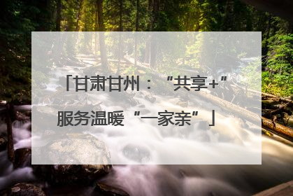 甘肃甘州：“共享+”服务温暖“一家亲”