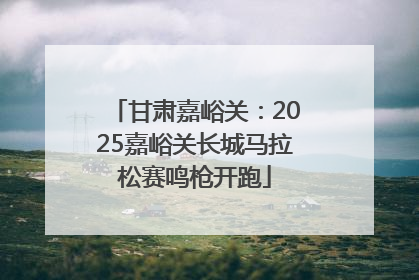 甘肃嘉峪关：2025嘉峪关长城马拉松赛鸣枪开跑