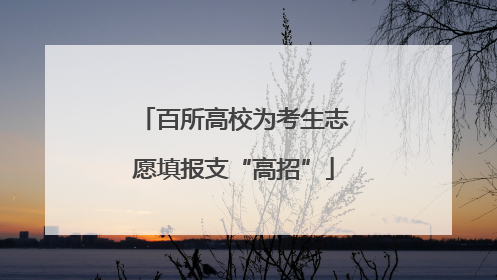 百所高校为考生志愿填报支“高招”