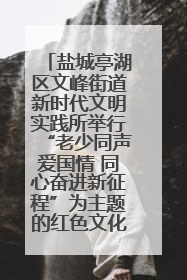 盐城亭湖区文峰街道新时代文明实践所举行“老少同声爱国情 同心奋进新征程”为主题的红色文化活动