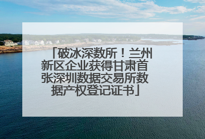 破冰深数所！兰州新区企业获得甘肃首张深圳数据交易所数据产权登记证书