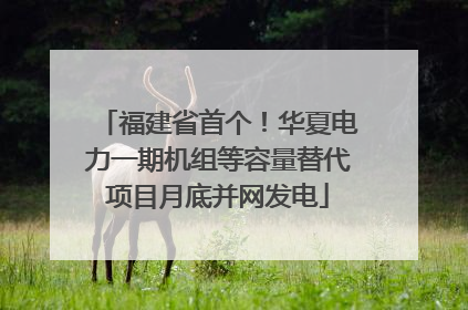 福建省首个！华夏电力一期机组等容量替代项目月底并网发电
