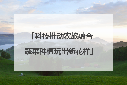 科技推动农旅融合 蔬菜种植玩出新花样