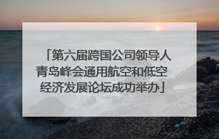第六届跨国公司领导人青岛峰会通用航空和低空经济发展论坛成功举办