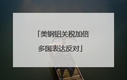 美钢铝关税加倍 多国表达反对
