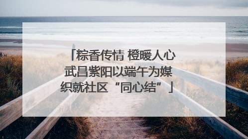 粽香传情 橙暖人心 武昌紫阳以端午为媒织就社区“同心结”