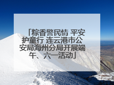 粽香警民情 平安护童行 连云港市公安局海州分局开展端午、六一活动