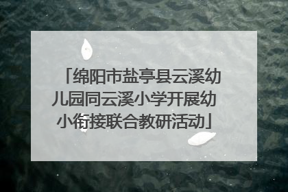 绵阳市盐亭县云溪幼儿园同云溪小学开展幼小衔接联合教研活动
