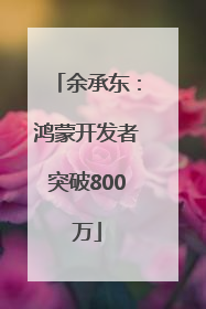 余承东：鸿蒙开发者突破800万