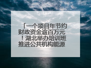 一个项目年节约财政资金逾百万元！湖北举办培训班推进公共机构能源费用托管工作