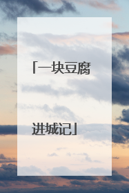 一块豆腐进城记