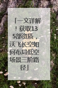 一文详解！获取135部资质，沃飞长空如何布局低空场景三阶路径
