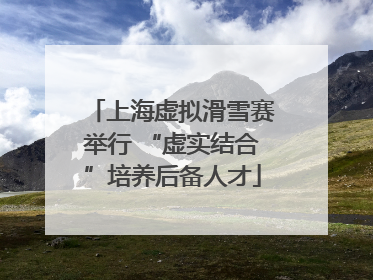 上海虚拟滑雪赛举行 “虚实结合”培养后备人才