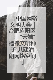 中国网络文明大会｜合肥庐阳区：“云端”播撒文明种子 共建清朗网络空间