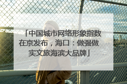 中国城市网络形象指数在京发布，海口：做强做实文旅海滨大品牌