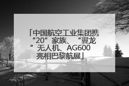 中国航空工业集团携“20”家族、“翼龙”无人机、AG600亮相巴黎航展