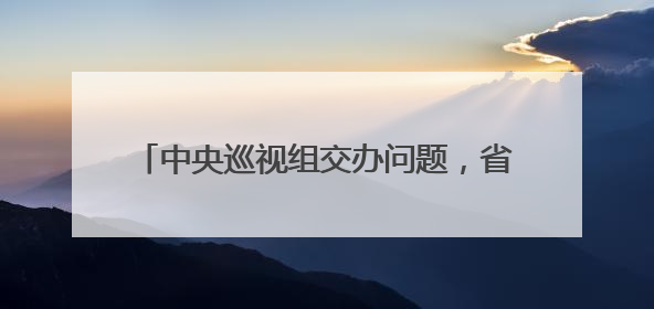 中央巡视组交办问题，省委书记赴现场督导整改