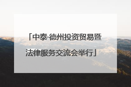 中泰·德州投资贸易暨法律服务交流会举行
