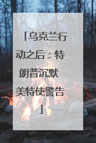 乌克兰行动之后：特朗普沉默 美特使警告