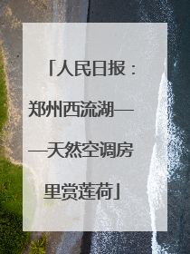 人民日报：郑州西流湖——天然空调房里赏莲荷