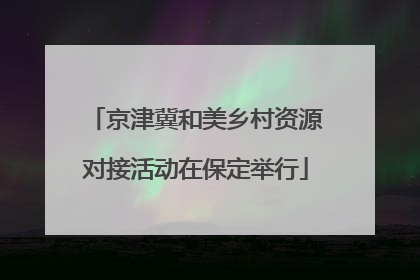 京津冀和美乡村资源对接活动在保定举行