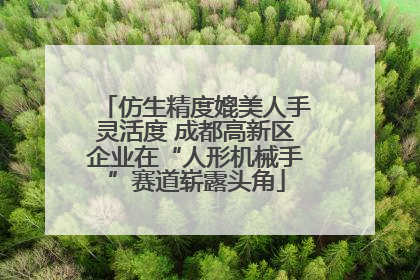 仿生精度媲美人手灵活度 成都高新区企业在“人形机械手”赛道崭露头角