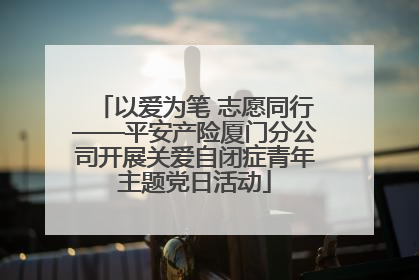 以爱为笔 志愿同行——平安产险厦门分公司开展关爱自闭症青年主题党日活动
