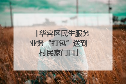 华容区民生服务业务“打包”送到村民家门口