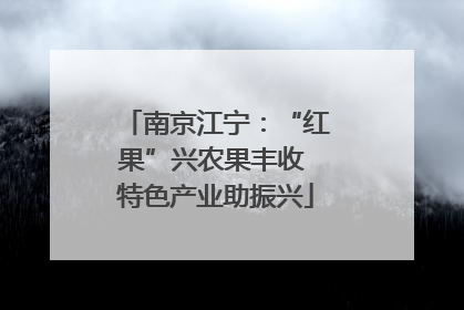 南京江宁：“红果”兴农果丰收 特色产业助振兴