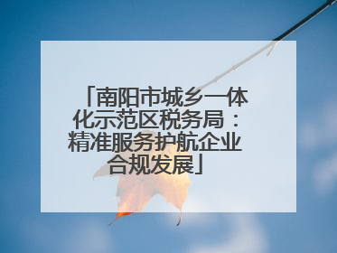 南阳市城乡一体化示范区税务局：精准服务护航企业合规发展