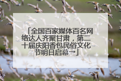 全国百家媒体百名网络达人齐聚甘肃，第二十届庆阳香包民俗文化节明日启幕→