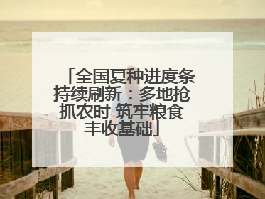 全国夏种进度条持续刷新：多地抢抓农时 筑牢粮食丰收基础