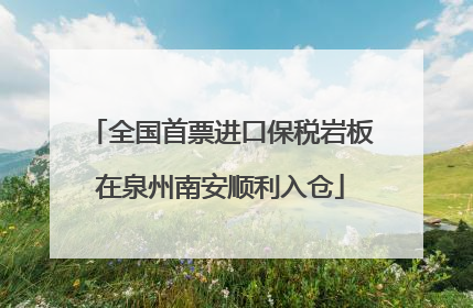 全国首票进口保税岩板在泉州南安顺利入仓
