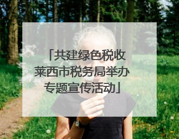 共建绿色税收 莱西市税务局举办专题宣传活动