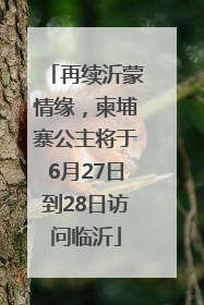 再续沂蒙情缘，柬埔寨公主将于6月27日到28日访问临沂
