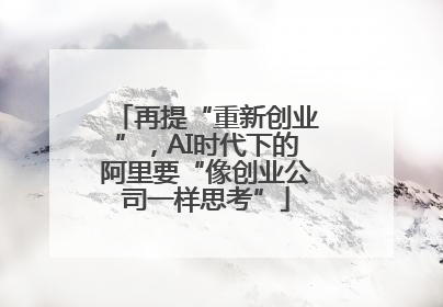 再提“重新创业”，AI时代下的阿里要“像创业公司一样思考”