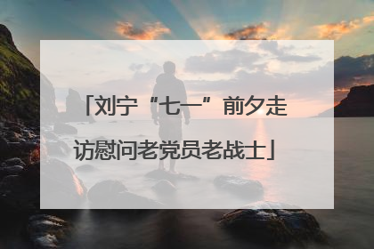 刘宁“七一”前夕走访慰问老党员老战士